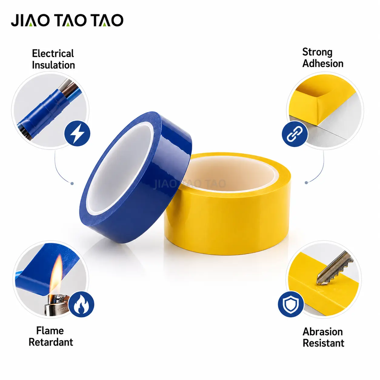 Polyester film insulation tape for coil wrapping and electrical winding